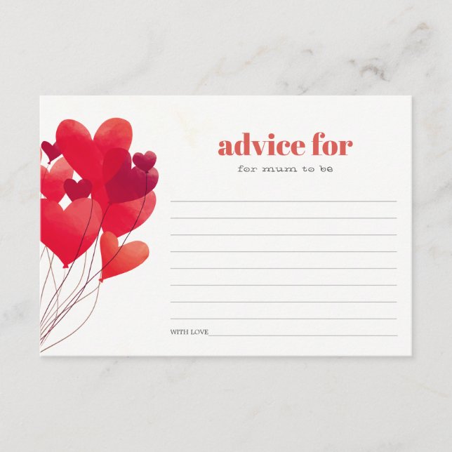 Råd om färgämnen i rött hjärta för Morsa babyskor Tilläggskort (Framsida)