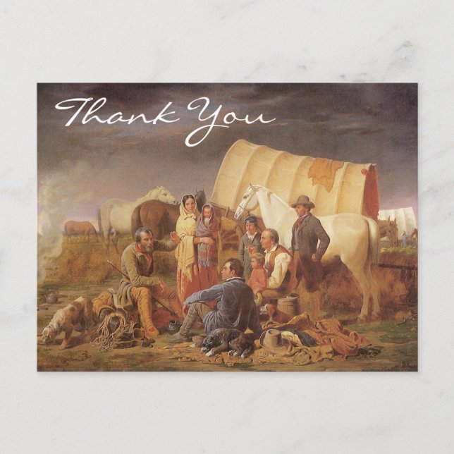 Råd om prärien av William Ranney, tack Vykort (Framsida)