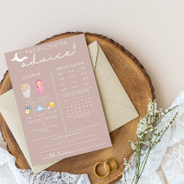 Råd om råd och förutsägelser för Rustic rosa Baby Inbjudningar