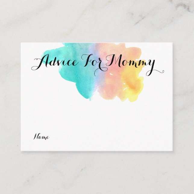 Råd om vattenfärgsregnbåge för mamma-kort (Framsida)