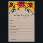 Råd Önskemål Rustic Sunwers LGBTQ Bröllop<br><div class="desc">Dessa enkla, LGBTQ, rustik, handskriven manusrådgivning och Önskemål lakan med solblommor i överkanten är perfekt att få möhippa, repetitionsmiddag eller bröllop gäster att fylla för lycklig-paret. Människor kommer att få de impulser som krävs - de gör det så lätt att lämna ord som älskar råd och bra önskemål. De kommer...</div>