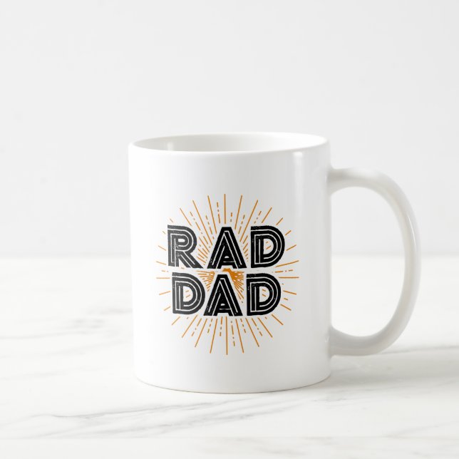 Rad Pappa Barn Gift to Far Black Typography Kaffemugg (Höger)