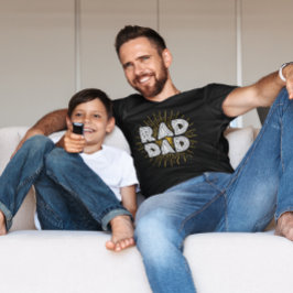 Rad Pappa Barn Gift to Far White Typography T Shirt
