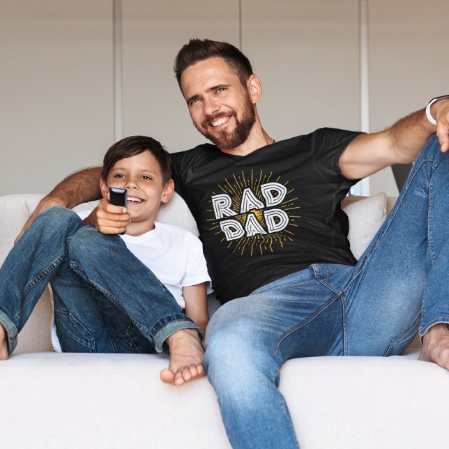 Rad Pappa Barn Gift to Far White Typography T Shirt (Skapare uppladdad)