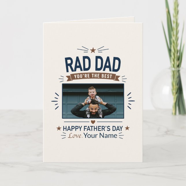 Rad Pappa - Du är det Bästa Fadersdags Kortet Kort (Framsida)