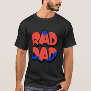 Rad Pappa Fars dag Red Heart Blue Trendig Coola Bl T Shirt