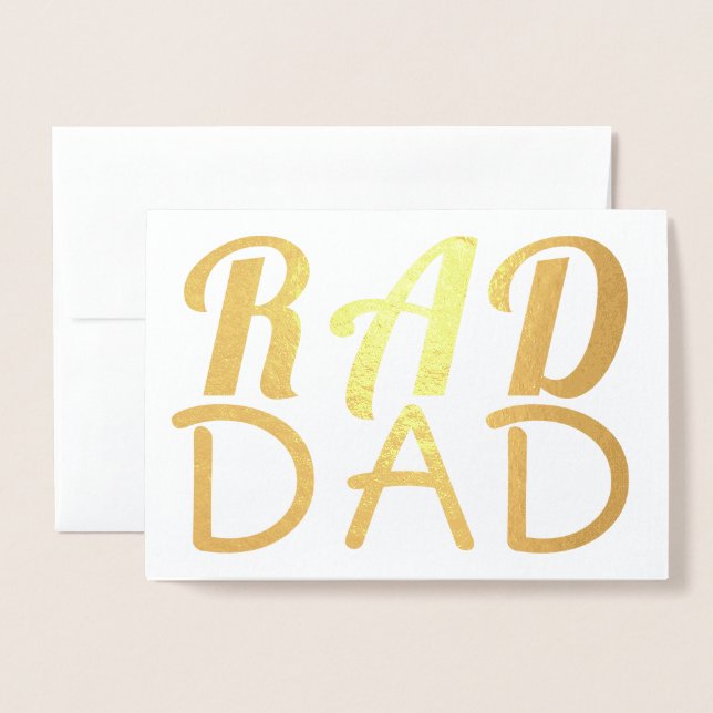 RAD PAPPA | Fol i riktigt guld | ANPASSNINGSBAR Folierat Kort (Framsida med kuvert)