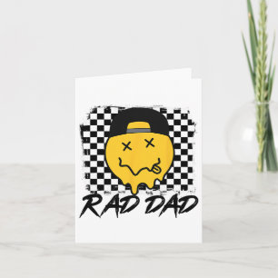 Rad Pappa Funny Checkered Far&# s Day Smile Ansik Kort