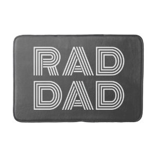 Rad Pappa-grått-återkremodern typografi-roligt Badrumsmatta