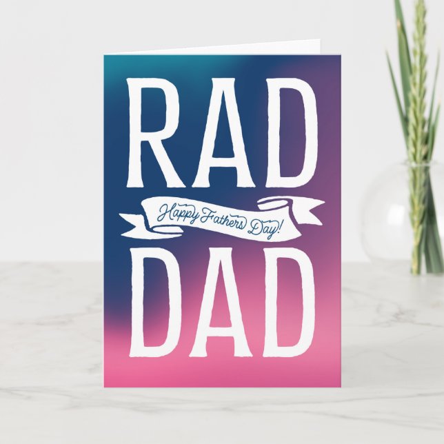 Rad Pappa Lycklig Fars dag Kort (Framsida)