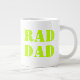 Rad Pappa neon grönt  modern typografi coola Jumbo Mugg