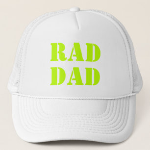 Rad Pappa neon grönt modern typografi coola Keps