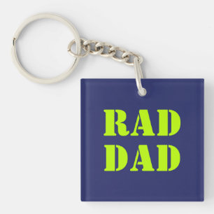 Rad Pappa nyon grönt marinblått modernt typografi