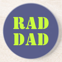 Rad Pappa nyon grönt marinblått modernt typografi Underlägg