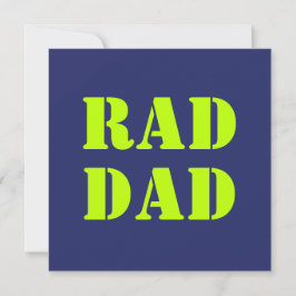 Rad Pappa nyon grönt - modernt typografiskt kort
