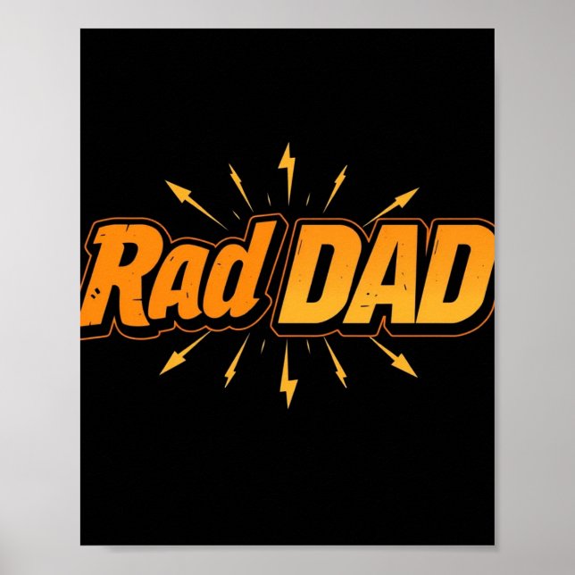 Rad Pappa Poster - Coola Fars dag Gift (Framsidan)