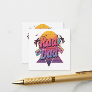 Rad Pappa – Retro 80s Neon Stil för Coola Pappor Tilläggskort