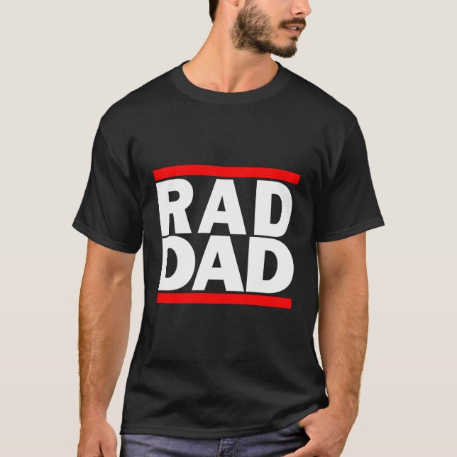 Rad Pappa Retro Hip hop Fars dag T Shirt (Framsida)