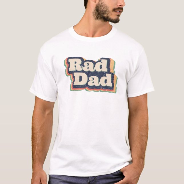 Rad Pappa Retro Typography T Shirt (Framsida)