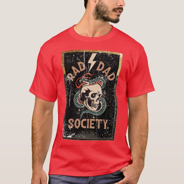 Rad Pappa Society Coola Pappa Klubb Pappa Life Far T Shirt (Framsida)