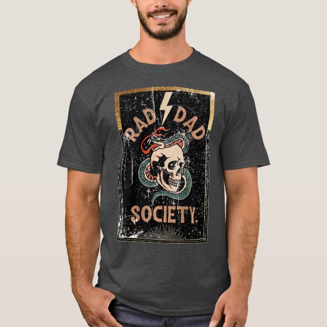 Rad Pappa Society Coola Pappa Klubb Pappa Life Far T Shirt (Framsida)