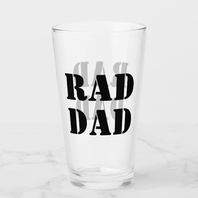 Rad Pappa svarta modern typografi coola Glaskopp (Framsida)