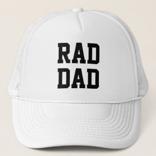 Rad Pappa svartvit atletisk typografisk sport Keps