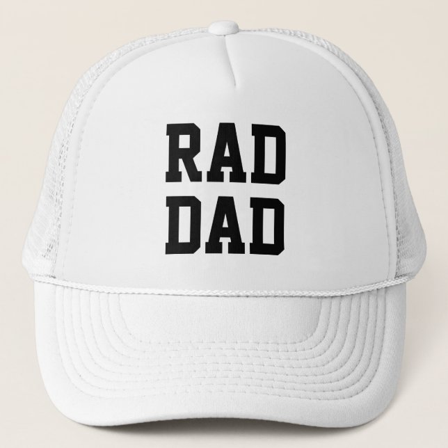 Rad Pappa svartvit atletisk typografisk sport Keps (Framsida)