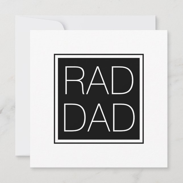 Rad Pappa svartvit minimalistisk typografi, modern Kort (Framsida)