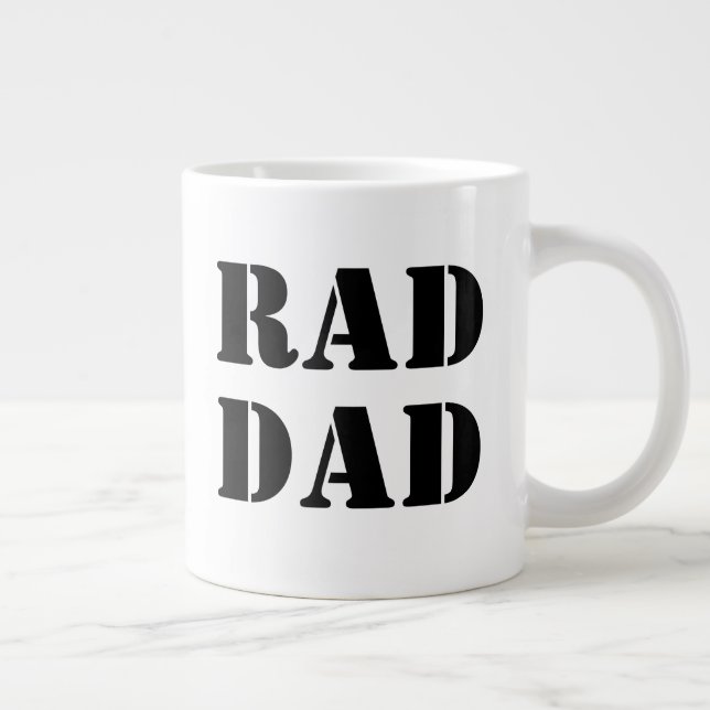 Rad Pappa svartvit modern typografi-coola Jumbo Mugg (Höger)
