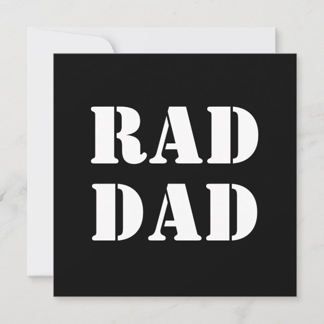 Rad Pappa svartvitt, modernt typografiskt coola (Framsida)