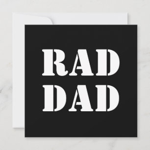 Rad Pappa svartvitt, modernt typografiskt coola