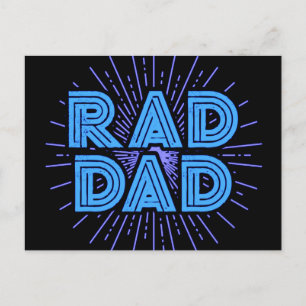 Rad Pappa Typography Design FARS DAG Vykort