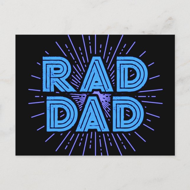 Rad Pappa Typography Design | FARS DAG Vykort (Framsida)