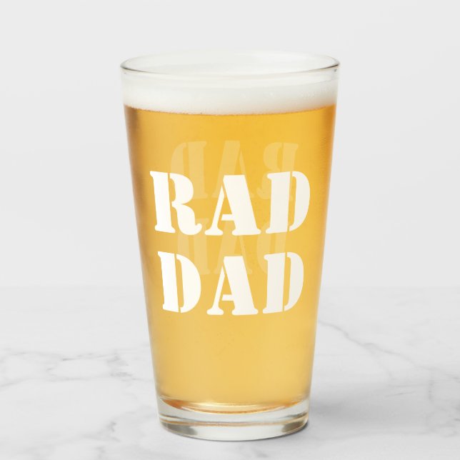 Rad Pappa, vit modern typografi, coola Glaskopp (Framsida fylld)