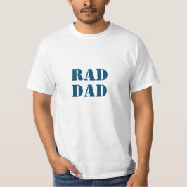 Rad Pappa vit och tealblått modern typografi coola T Shirt