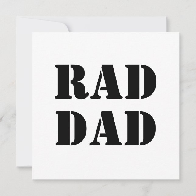 Rad Pappa, vitt och svart modernt typografiskt kor (Framsida)