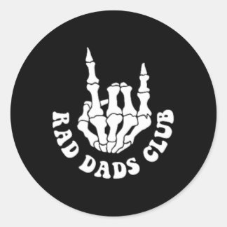 Rad Pappor Klubb Funny Fars dag Coola Pappor Klubb Runt Klistermärke