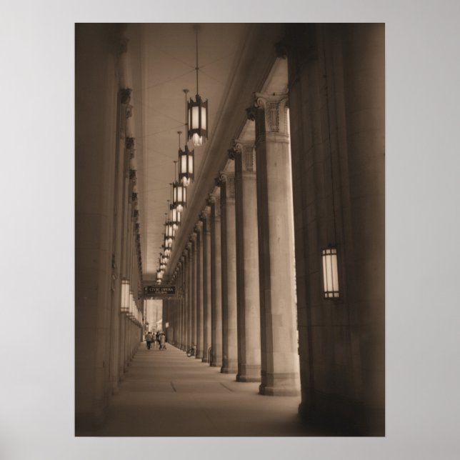 Rad Pillars - Civic Opera House - Chicago Poster (Framsidan)