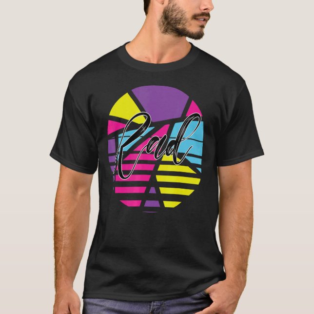 Rad Psychedelic Design I Kärlek 80-talet T Shirt (Framsida)