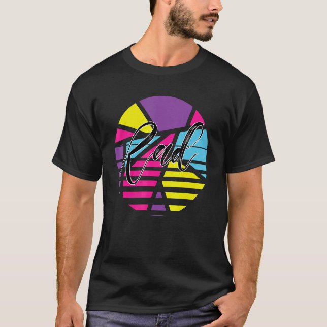 Rad Psychedelic Design I Kärlek 80-talet T Shirt (Framsida)