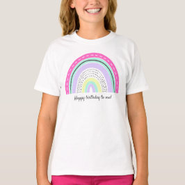 Rad Rainbow Girl's Birthday Cute Coordinated Party T Shirt