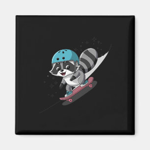 Rad Rocket Raccoon Skateboardning Stjärna  Magnet