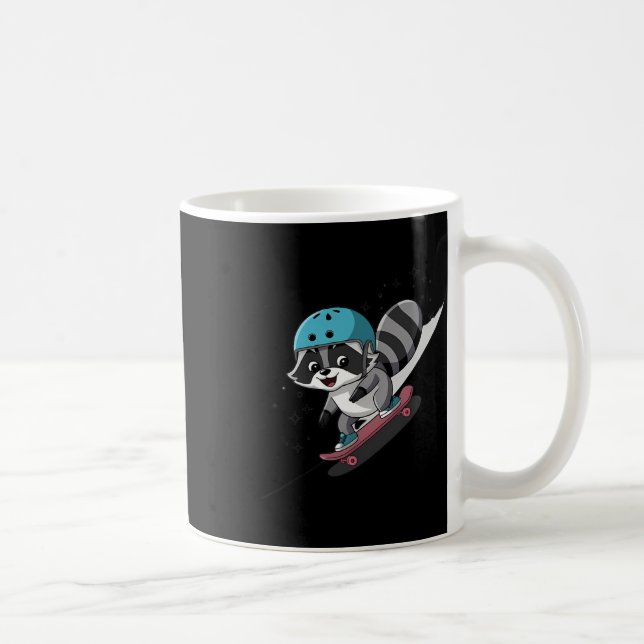 Rad Rocket Raccoon Skateboardstjärna  Kaffemugg (Höger)