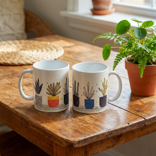 Rad roligt för krukväxter kaffemugg