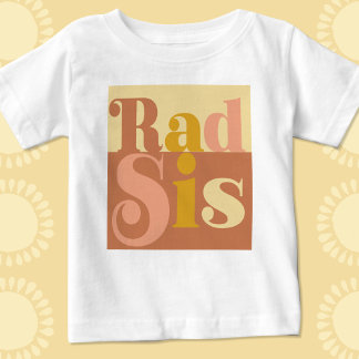 Rad Sis Big Sister Retro Spädbarnst-shirt T Shirt