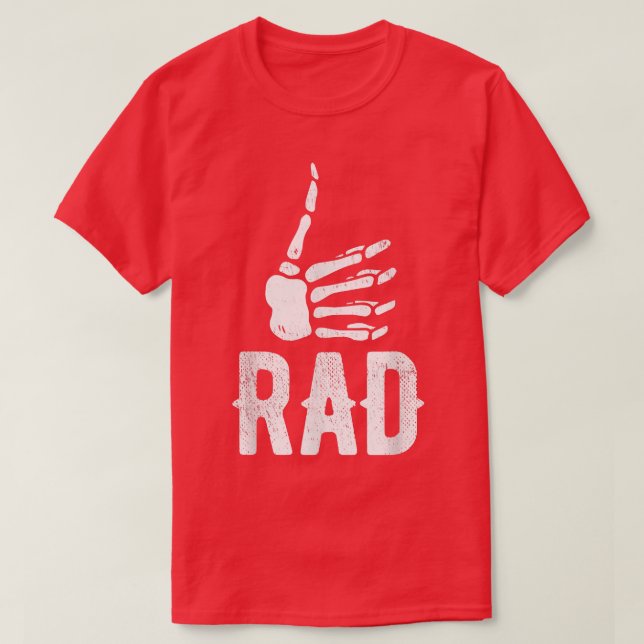 Rad Skeleton Thumb Radiologic Technolog T Shirt (Design framsida)