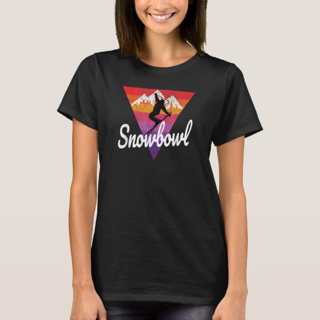 Rad Snowbowl Arizona 80s 90s Era Skier Snowbowl Re T Shirt (Framsida)