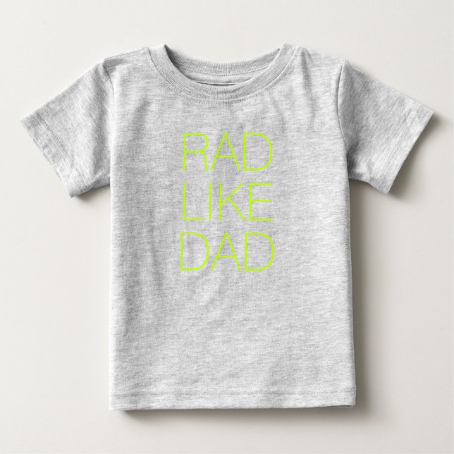 Rad som Pappa Non grönt minimalistisk typografi sö T Shirt (Framsida)