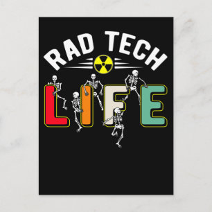 Rad Tech Life Skeletons Xray Funny Radiology Vykort